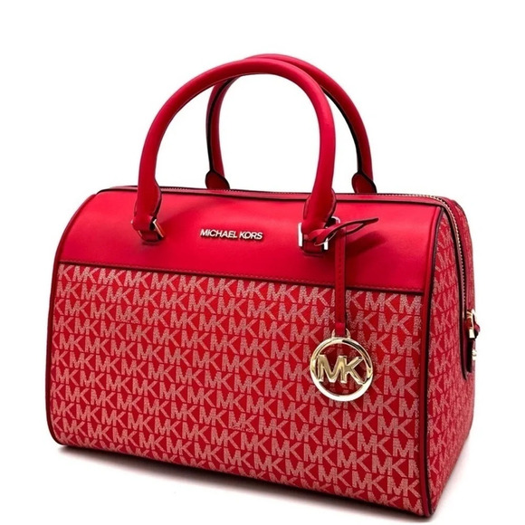 Michael Kors Medium Travel Duffle Satchel Bag (NWT)
Red/Gold - Picture 3 of 12